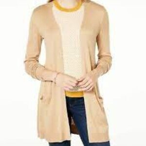 MAISON JULES Open-Front Long Cardigan